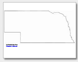 printable Nebraska outline map