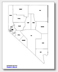 Printable Nevada Maps State Outline County Cities