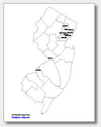 printable New Jersey major cities map labeled