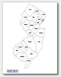 printable New Jersey county map labeled