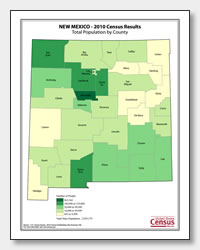 printable New Mexico population by county map