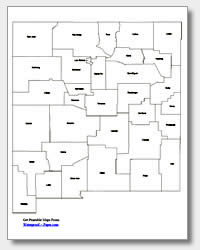 printable New Mexico county map labeled
