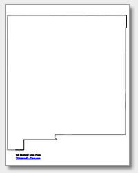 printable New Mexico outline map