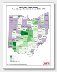 printable Ohio population change map