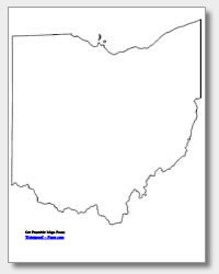 printable Ohio outline map