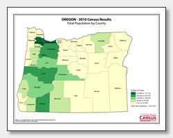 printable Oregon population by county map