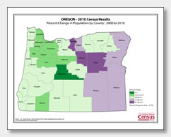 printable Oregon population change map