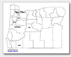 printable Oregon major cities map labeled