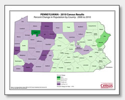printable Pennsylvania population change map