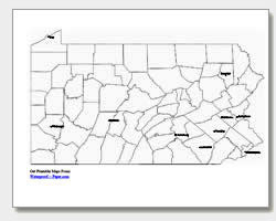 printable Pennsylvania major cities map labeled