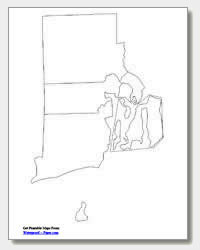 printable Rhode Island county map unlabeled