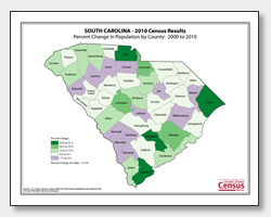 printable South Carolina population change map