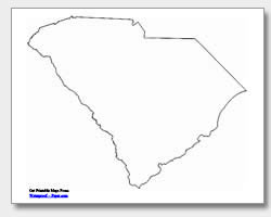 printable South Carolina outline map
