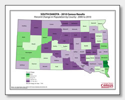 printable South Dakota population change map