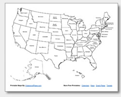 Printable Us Map With States And Cfree Printable Usa Map With States And Cities