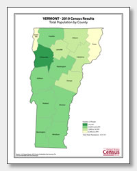 printable Vermont population by county map