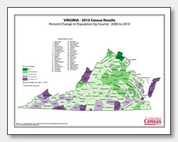 printable Virginia population change map