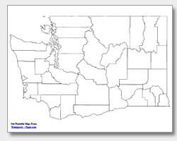 printable Washington county map unlabeled