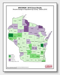 printable Wisconsin population change map