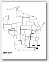 printable Wisconsin city map labeled