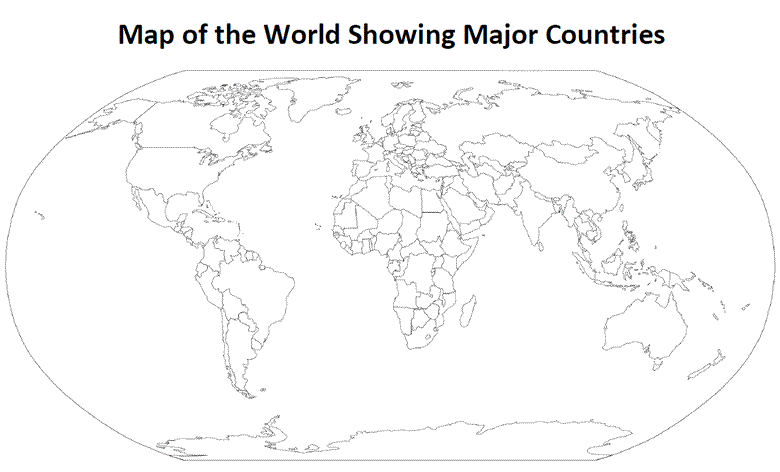 world map black and white printable