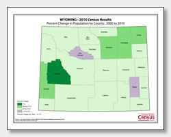 printable Wyoming population change map