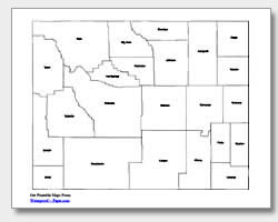 printable Wyoming county map labeled