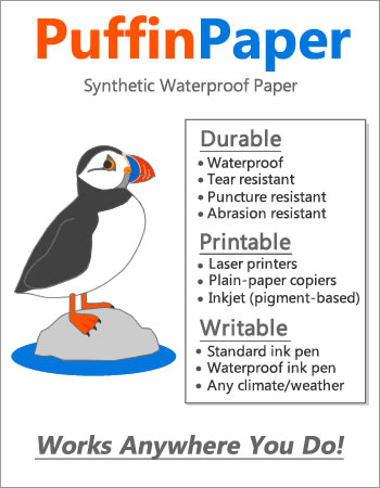 Waterproof paper